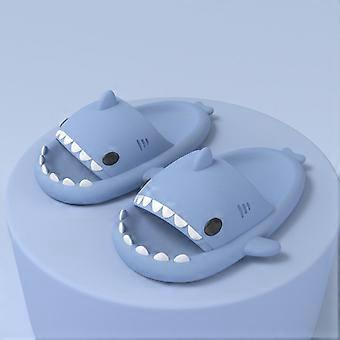 Shark tøfler Sommer Kvinner Hjem Sklisikre Slides Solid Color Par Sko Man Kids Utendørs Cool Sandaler Husholdning Funny tøfler