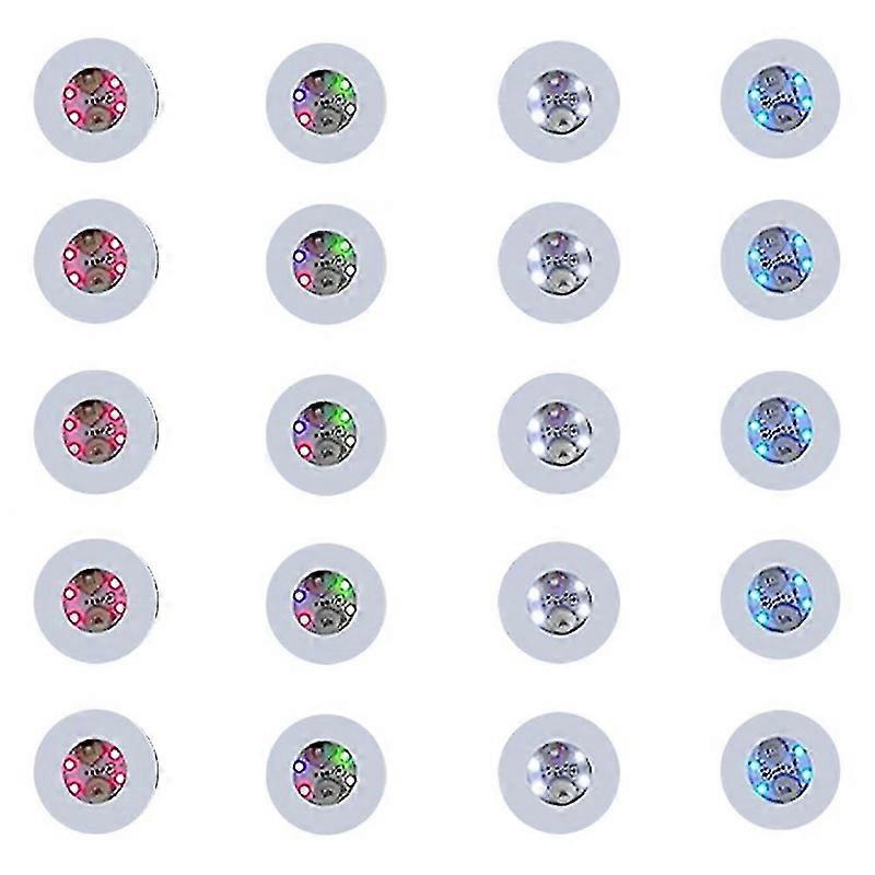 25 Pcs Led Coaster Round Flash Cup Mat