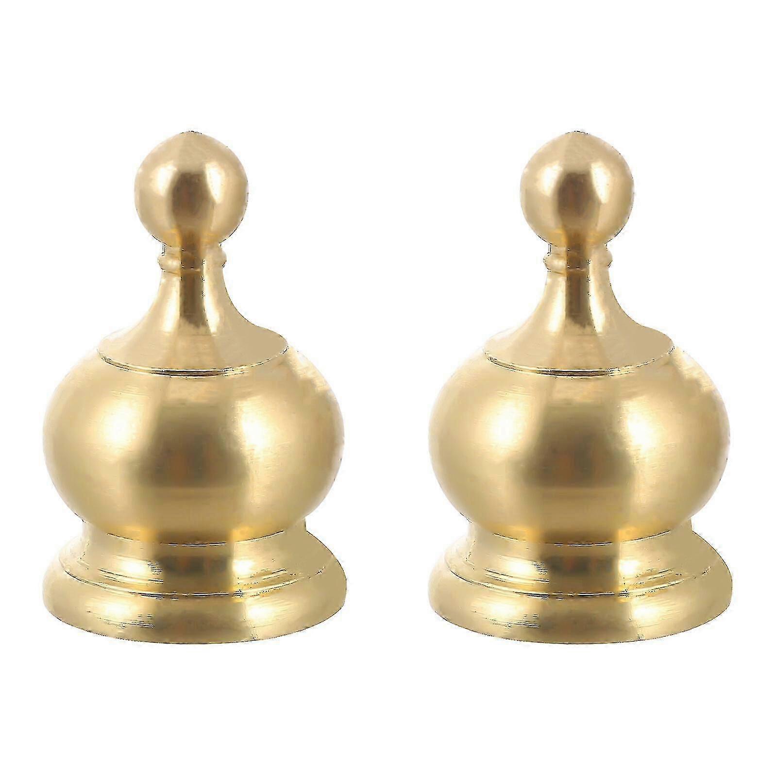 2pcs Replacement Lamp Finial Lighting Knob Decor Crown Shape Chic Light Knob