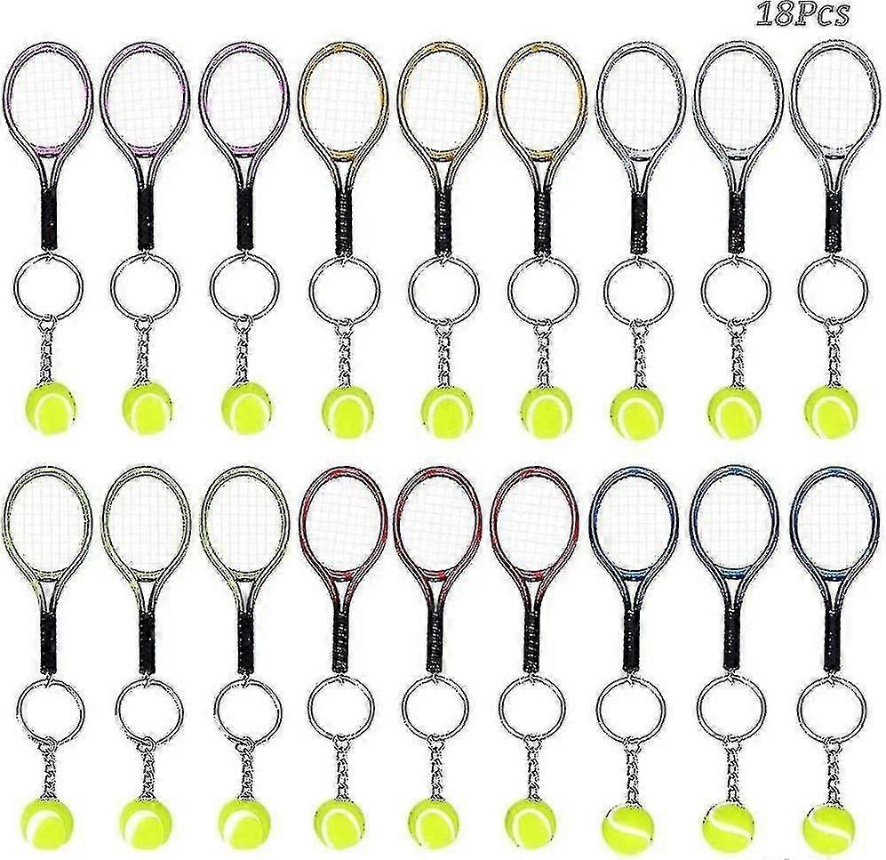 18 Mini Tennis Racket Pendants