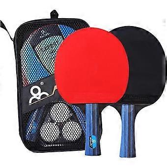 Juego de raquetas de ping pong profesional 2 raquetas de tenis de mesa + 3 pelotas de ping pong + una bolsa de almacenamiento para el juego