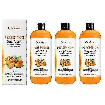 Sabonete líquido de caqui para odor corporal de idosos, sabonete em barra desodorizante natural para todos os tipos de pele.