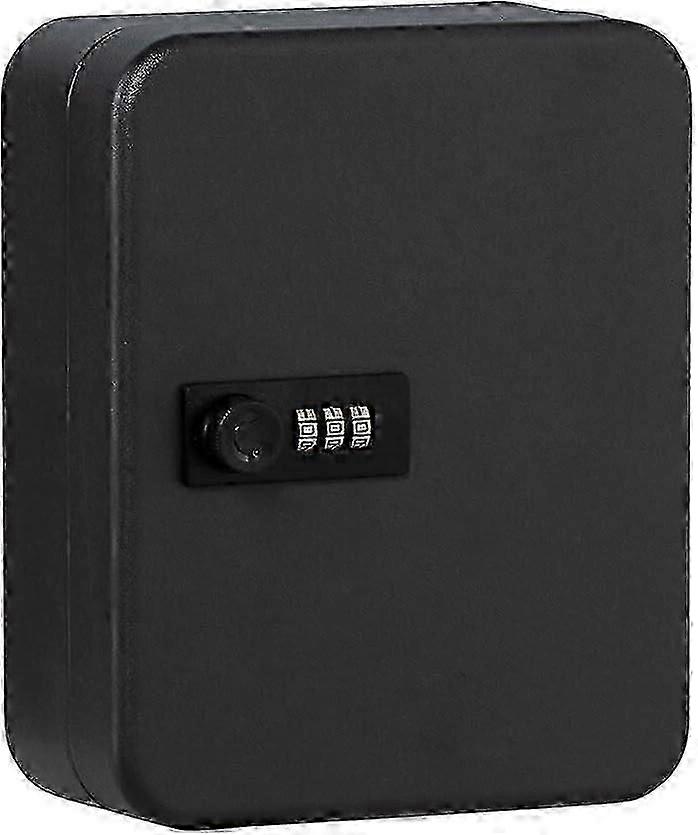 Key Cabinet With Digital Code, 20 Hooks, Sheet Steel, Matt Black