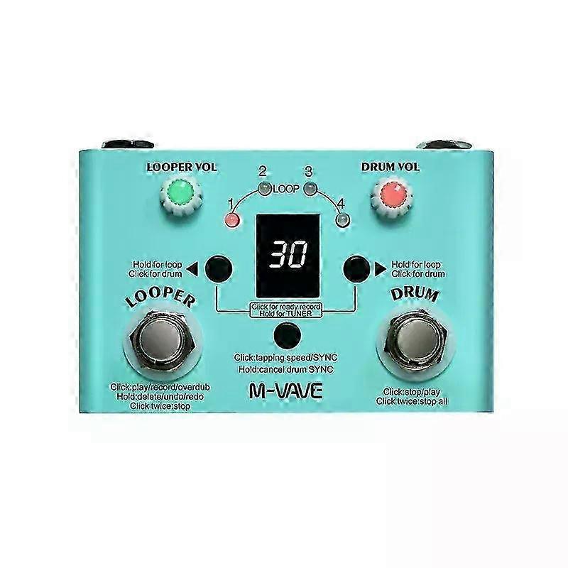 M-VAVE LOOPER Guitar Effect Pedal with Drum Machine, Phrase Loop and Tuner