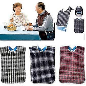 3 Pack Adult Bibs With Crumb Catcher - Washable Adult Dining Bib, Large Adult