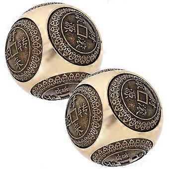 Balles de gymnastique en laiton pour soulager le stress (lot de 6)