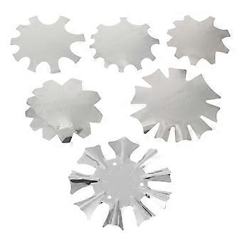 Manicure Template Nail Art Trimmer for DIY 6Pcs Stainless Steel Tool