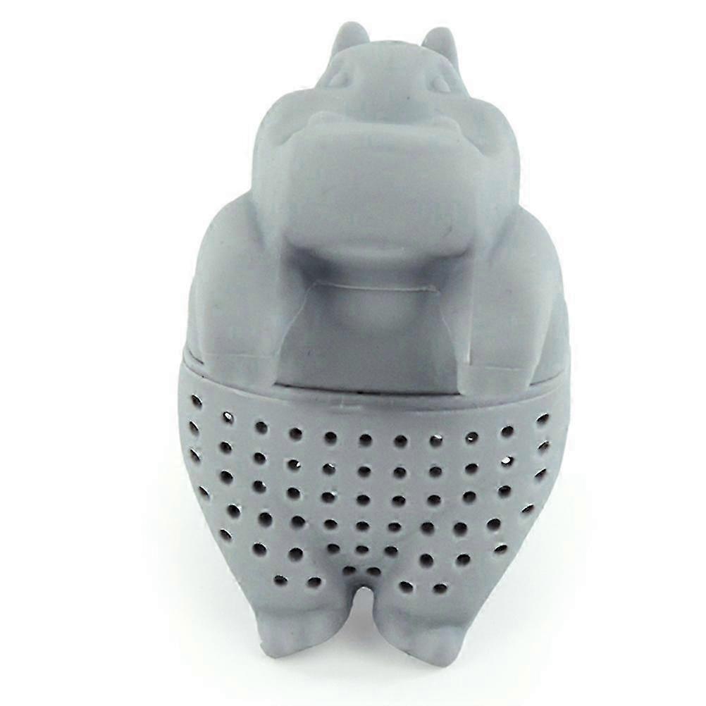 Hippo Silicone Tea Infuser Tea Loose Leaf Tea Strainer Filter Diffuser Kitchen Tools Gadgets (Grey)