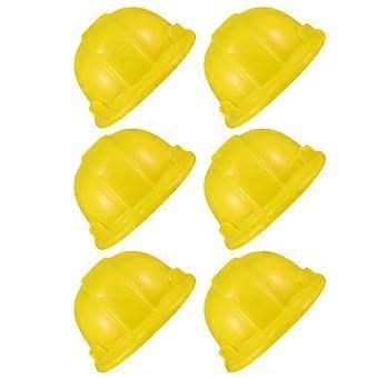 6Pcs Bau Party Hüte Kinder Plastikhüte Bau Party Zubehör
