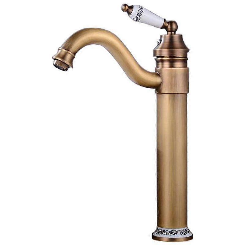 Solid Brass Modern Tall Bathroom Faucet