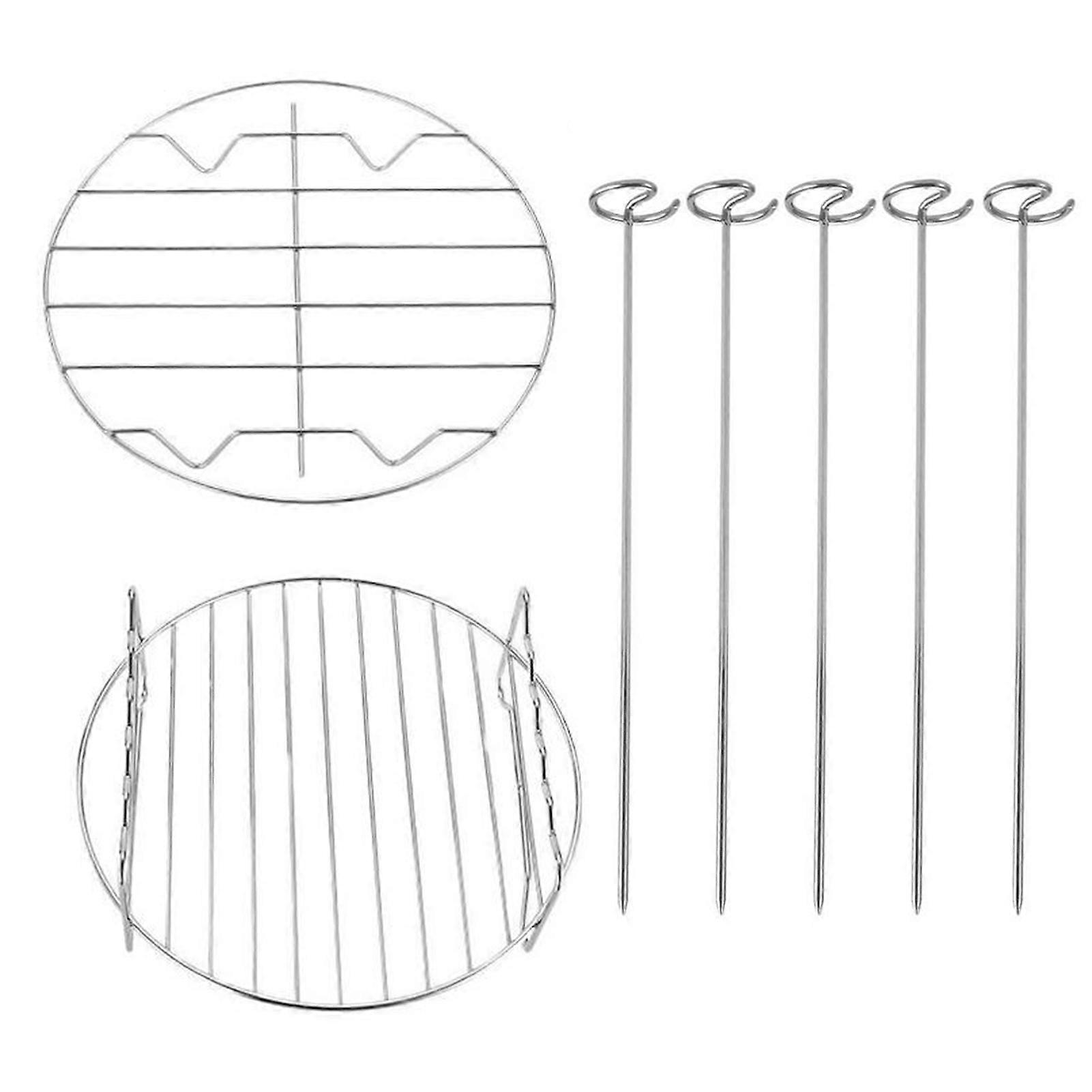 Rack with Skewer Multi-purpose Baking Rack for Chicken Fish Vegetables