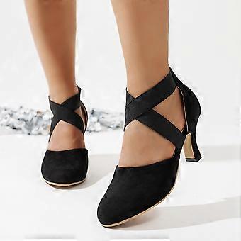 Zapatos De Vestir Para Mujer Elegantes Chic Closed Toe Heels Comfortable Fit Block Heels For Women