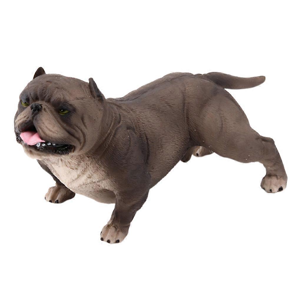 Dog Model Simulation for Decoration 1Pcs Grey Solid Mini Figure