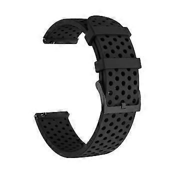 20mm Silicone Sport Watch Band for Amazfit GTS 3/GTS 2e/2 Mini/Bip, Black