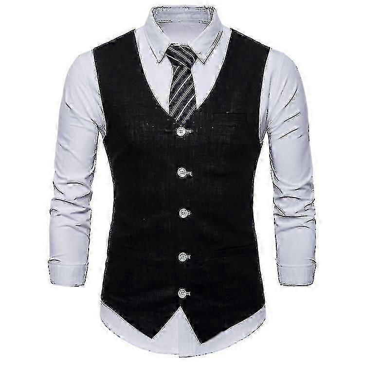 Mænds solid farve enkelt breasted vest