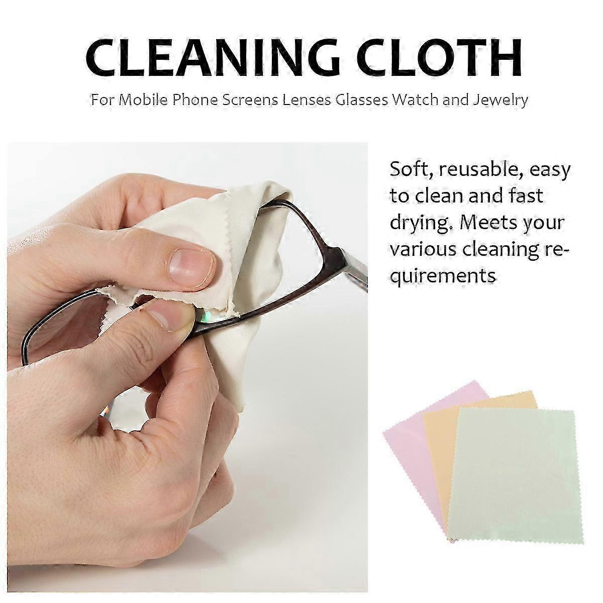 Microfiber Glasses Cleaning Cloths, 32 Pack, Assorted Colors