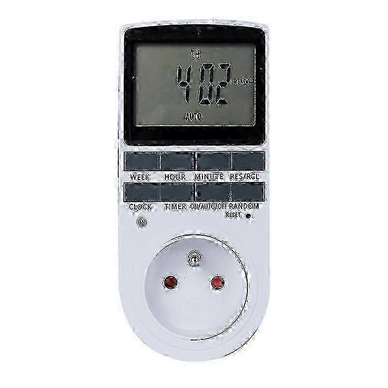 Electrical and Digital Socket Timer, 10 Daily Weekly Programs Digital Socket Timer with Anti-theft M