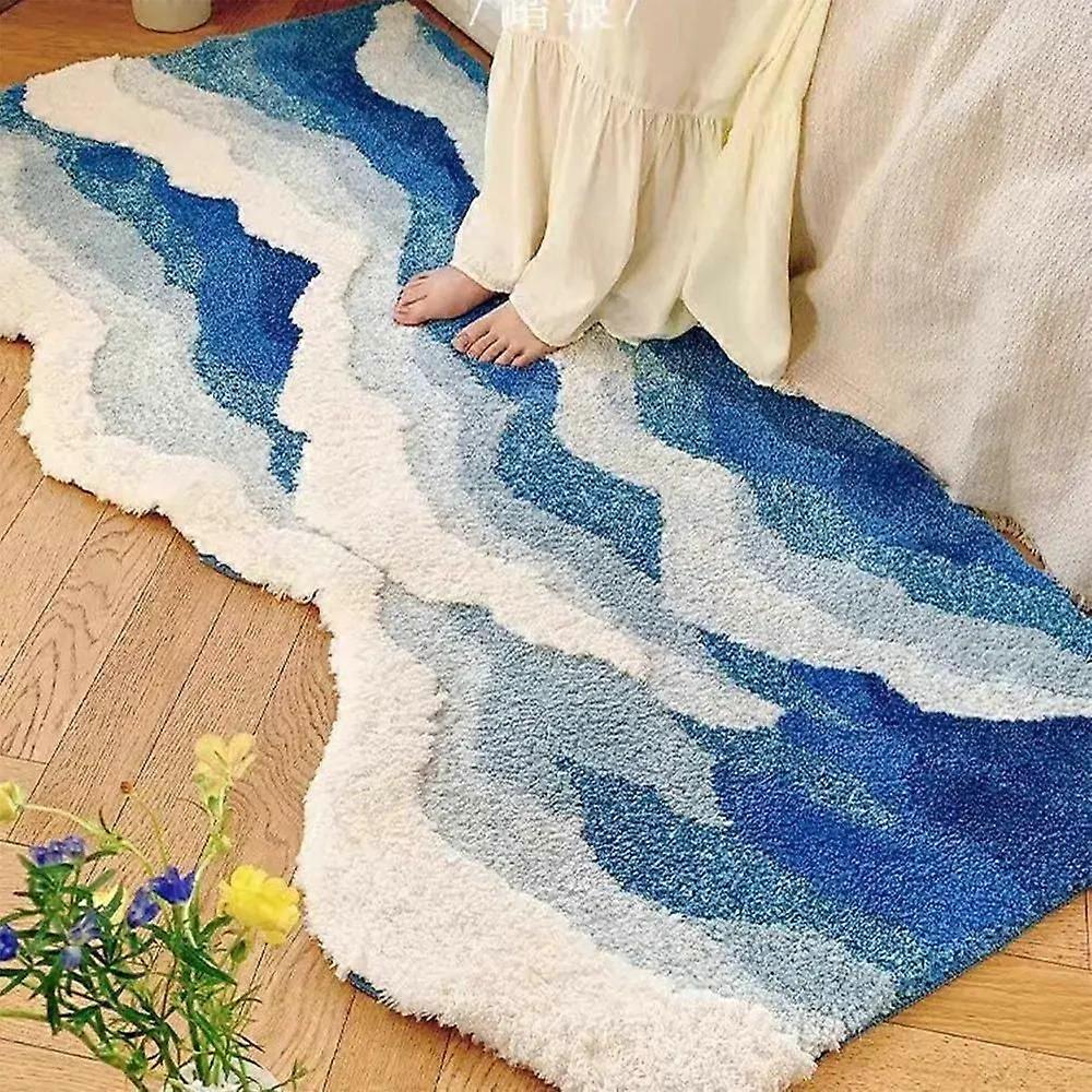 T-shaped bedroom area rug