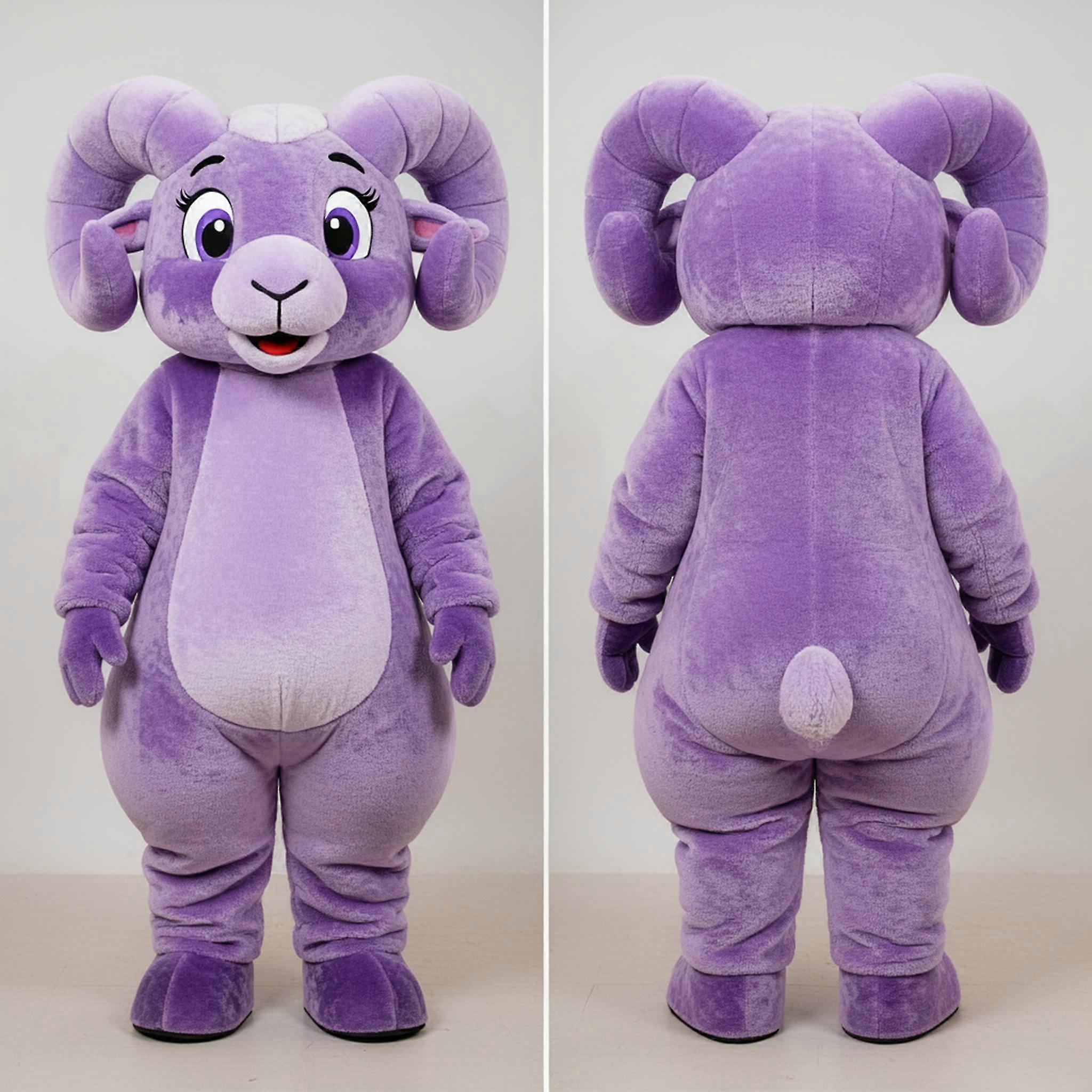 MASTICOT Lavender Plush Ram Mascot