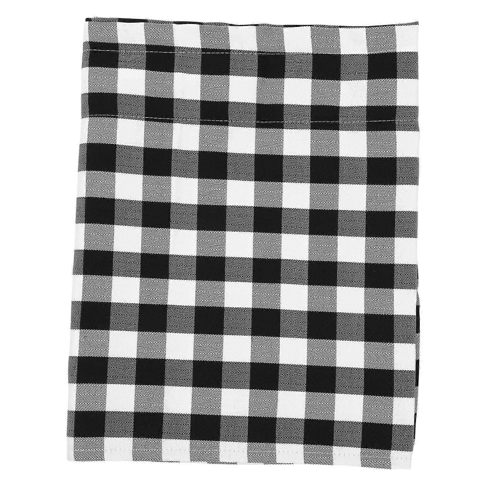 Plaid Window Valance Curtain for Kitchen