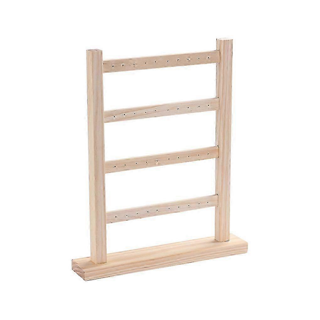 Wood 4-Layer Earring Display Rack