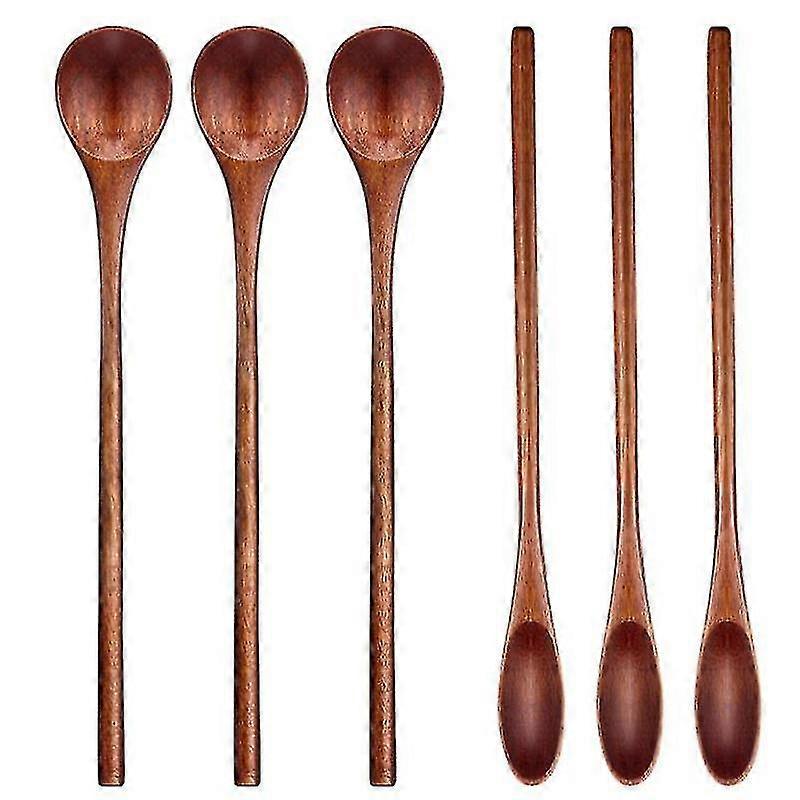 6-Piece Solid Wood Spoon Set