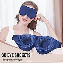 3D Sleep Eye Mask - Adjustable Light-Blocking Contoured Eye Cover