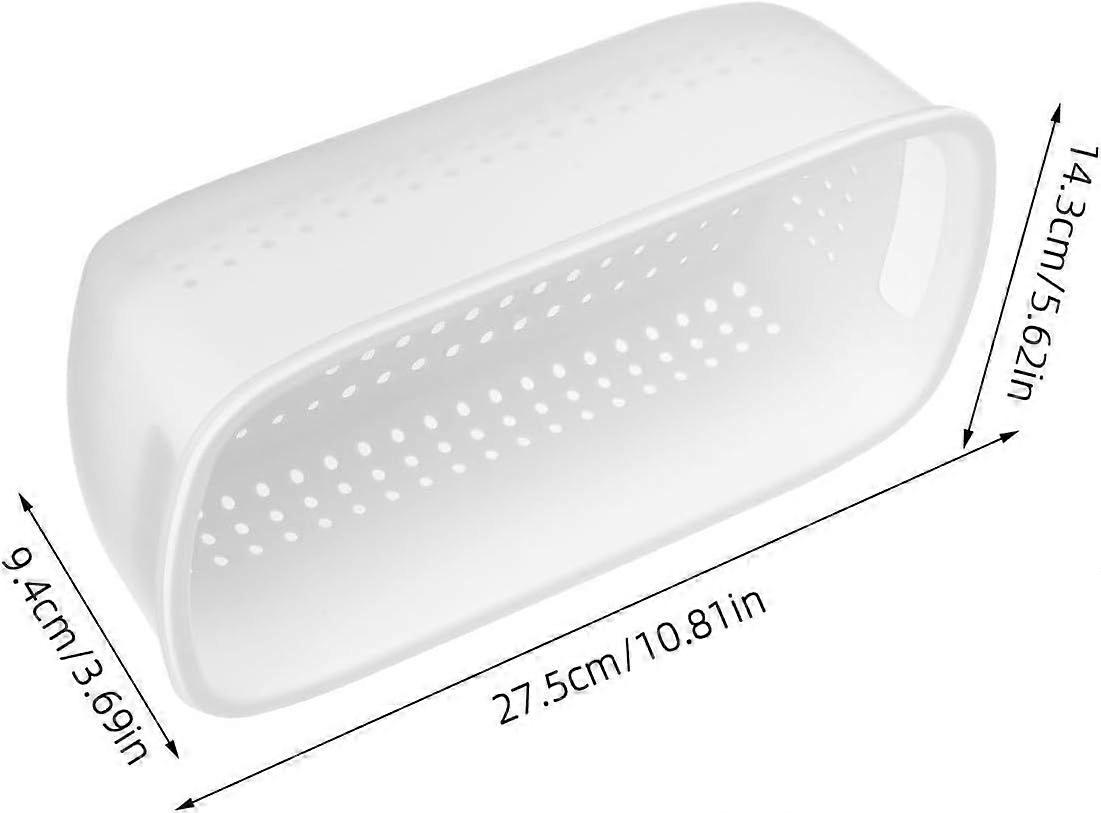 Basket Vegetable Drain Basin Kitchen Colander Strainer White Pp Hips Double-Layer Filter Versatile Reusable Stylish Appearance Elegance