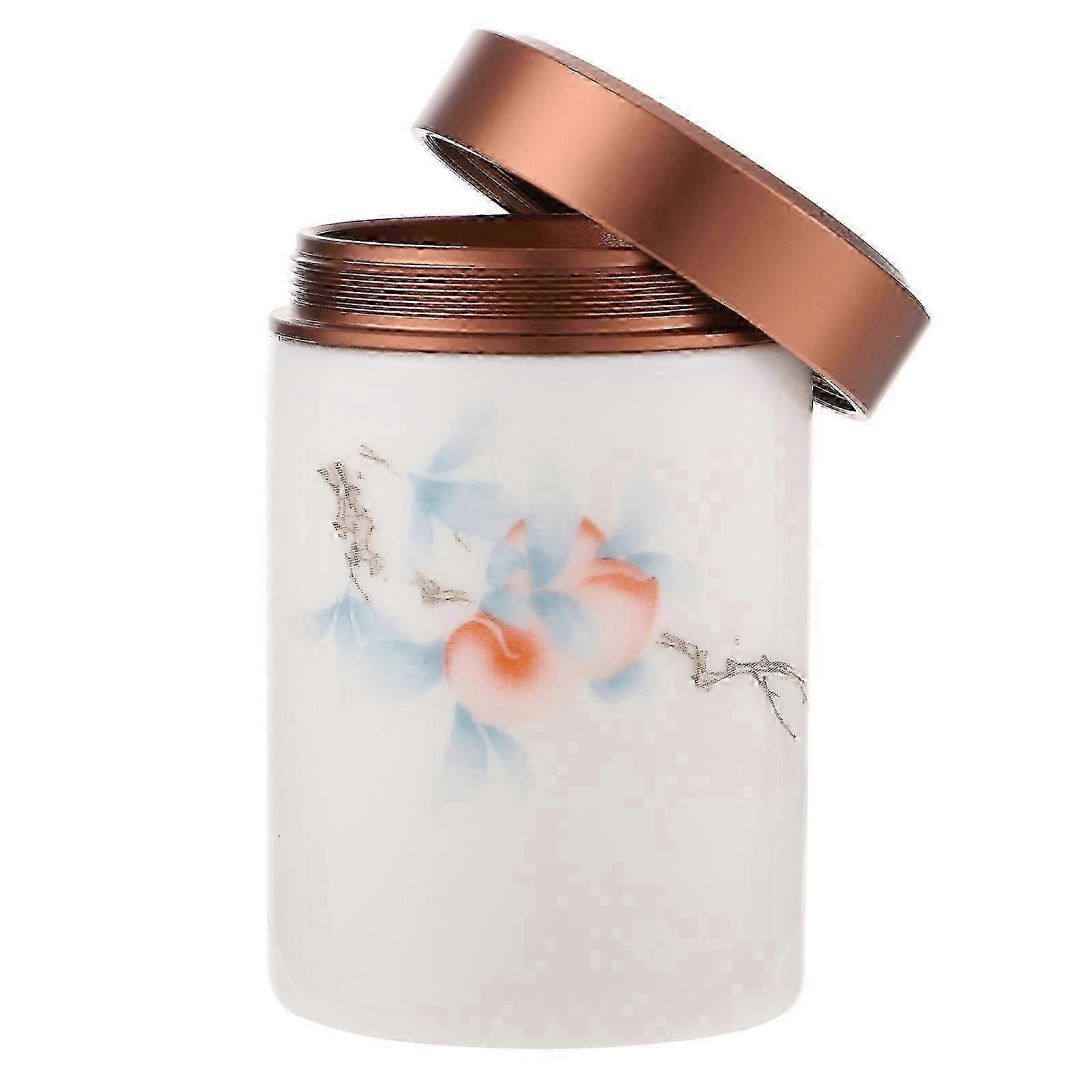 Tea-Leaf Sealed Jar Ceramic Tea Container for Home Use,C