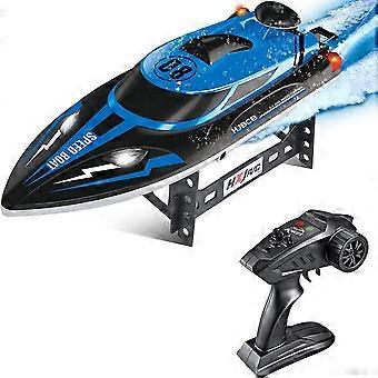 RC Speed Boat 2.4GHz Remote Control Boat for Lakes and Pools with Auto Flip Recovery and Water Cooling System (Blue)