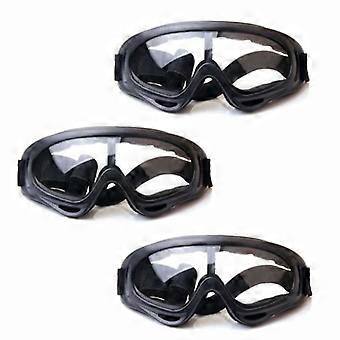 3-Pack Safety Glasses for Kids, Outdoor Play Glasses for Kids for Nerf N-Strike Pistol Elite Gun Game Eye Protection and for Laboratory Work-FM-