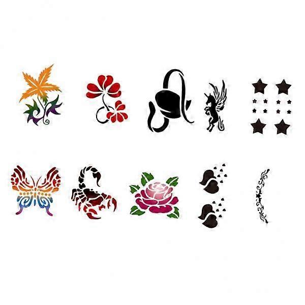 2x 10 Patterns Animal Paint Stencil Makeup Stencils
