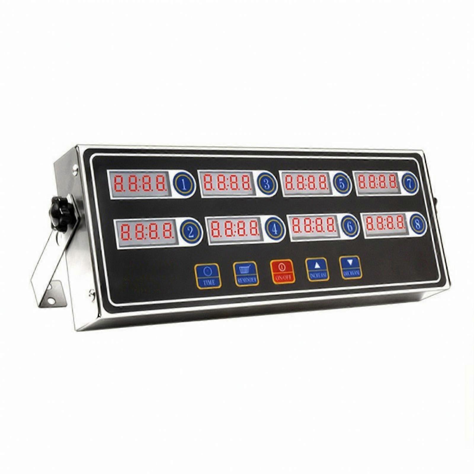 8-Channel Kitchen Timer Compact Commercial Kitchen Timer for Pastry Chefs