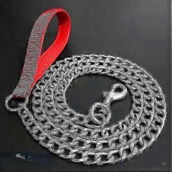 Flat Chain Dog Leash Foam Handle 1.8M