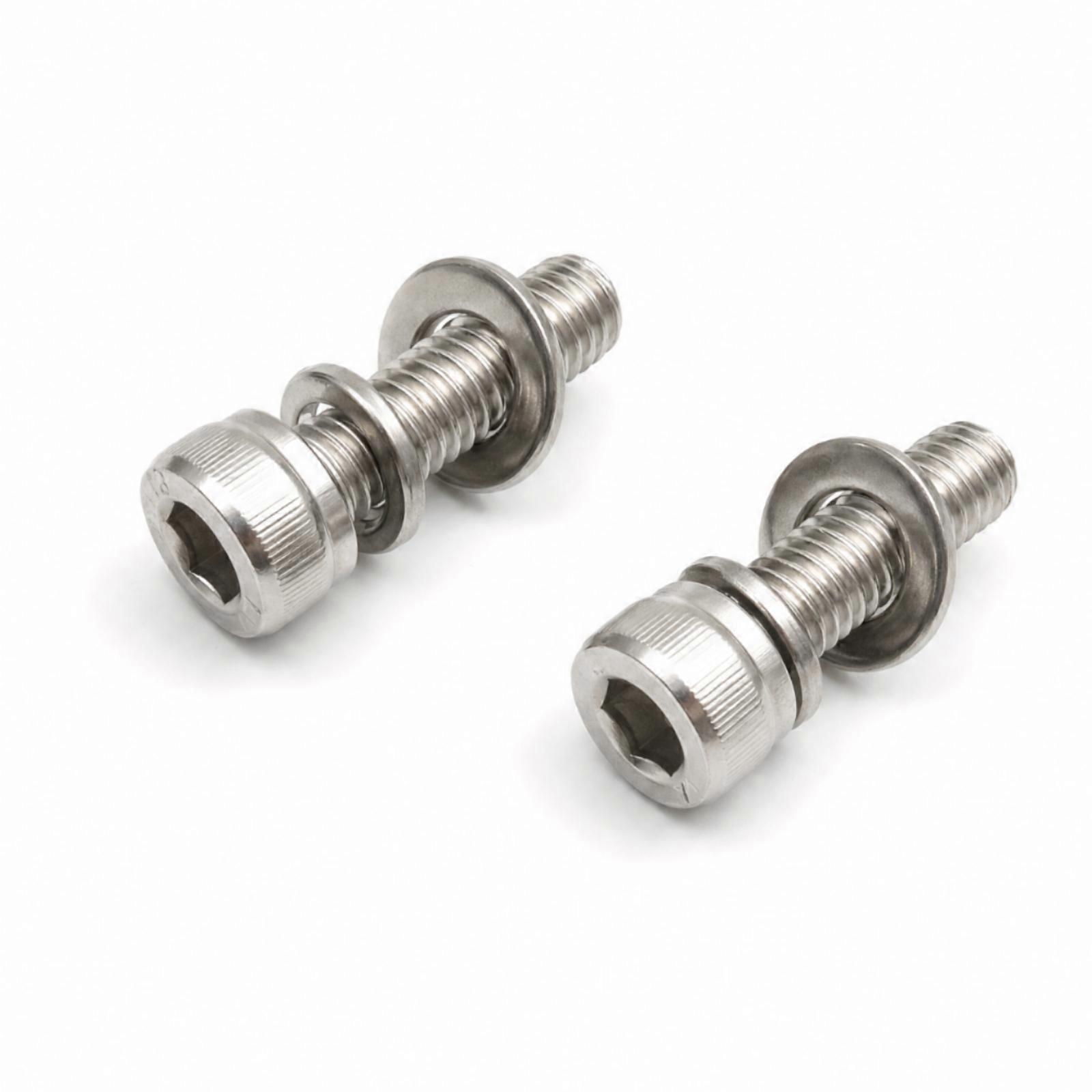 M5 Fasteners with Washers | 304 Stainless Steel, Rust Resistant, Hex Socket Head