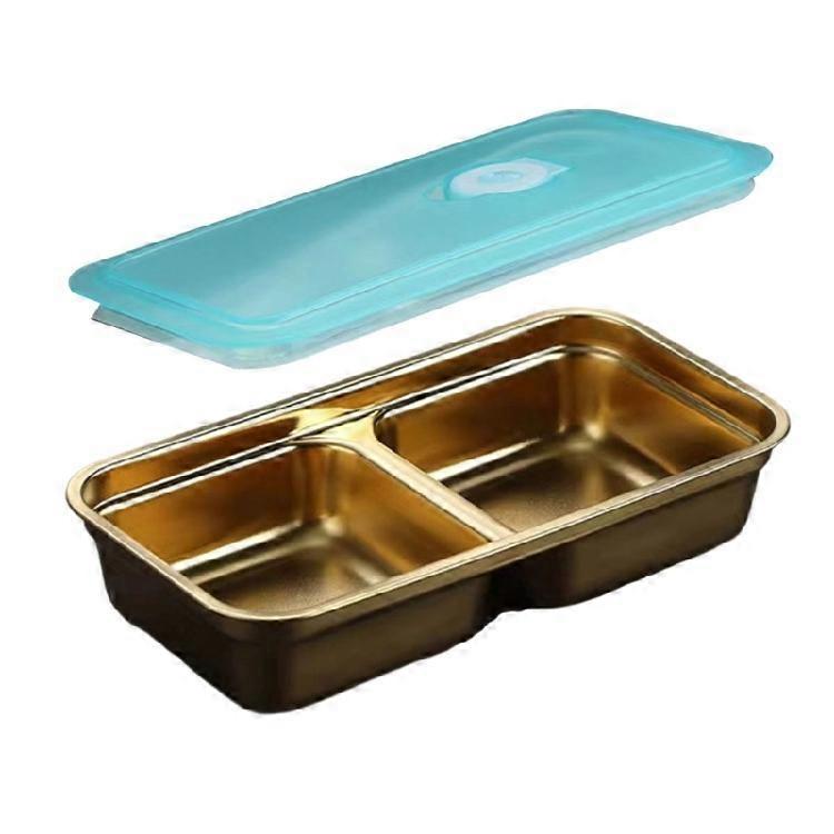 Double Compartment Food Container Rustproof  Box Outdoor