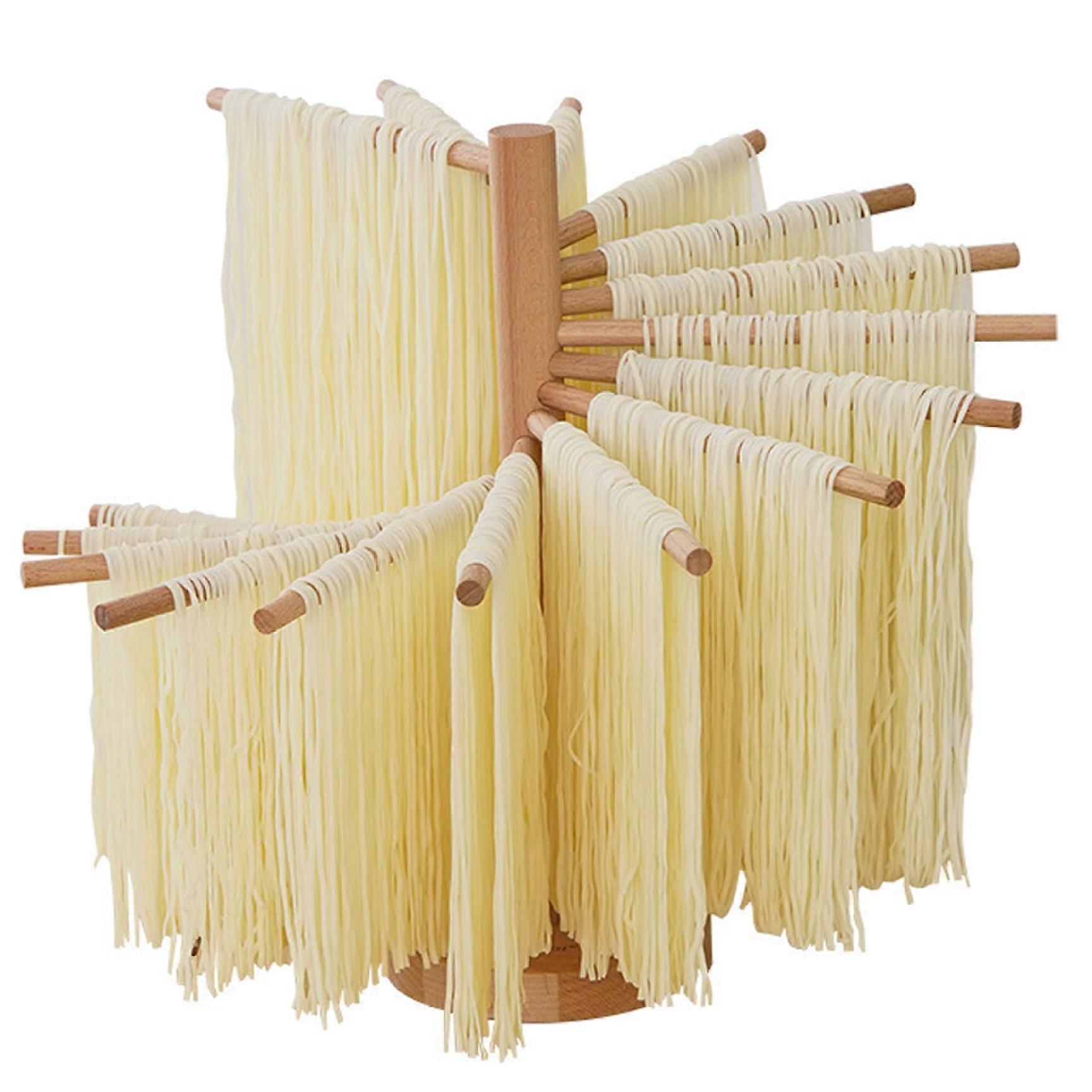 Removable-Bar Beech Pasta Drying Rack