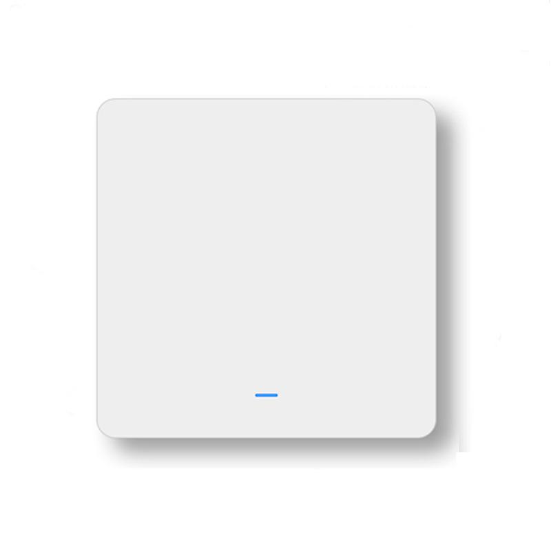 Wifi Rf433 1gang Push Button Wall Light Switch Eu Ac 100v-240v Smart Switch Compatible With Control Alexa Google Home
