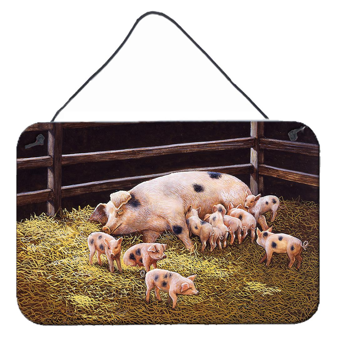 Pigs Piglets at Dinner Time Wall or Door Hanging Prints Fruugo UK