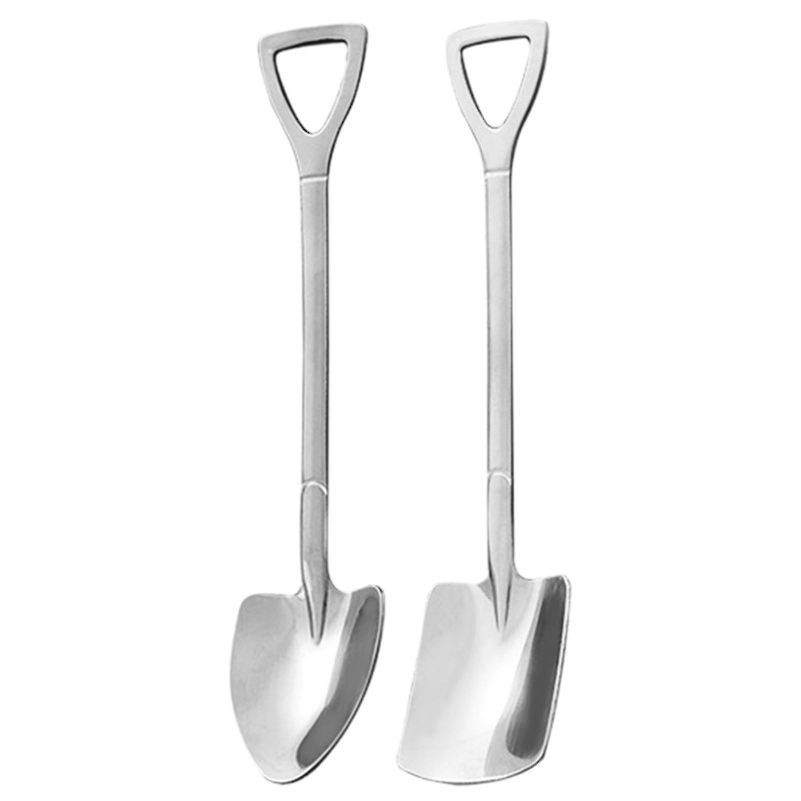 Stainless Steel Spade Spoon Coffee Dessert Watermelon Spoon Dining Scoops Tools