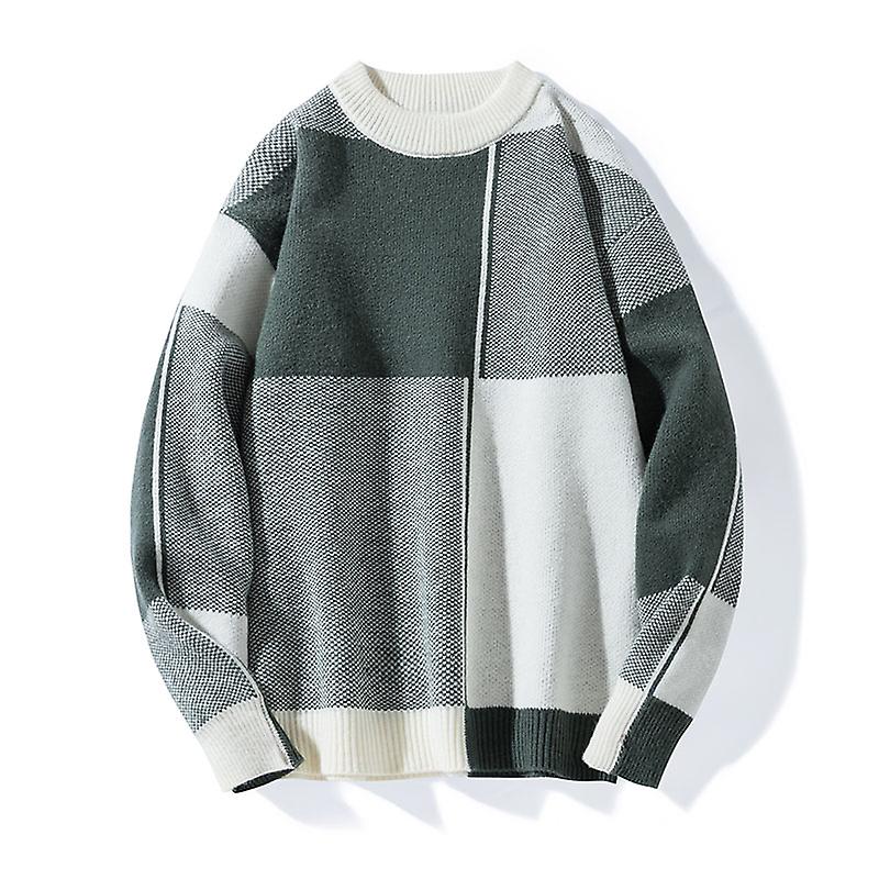 Nouveau pull causal hommes chaud demi-col roulé pull pull tricoté M