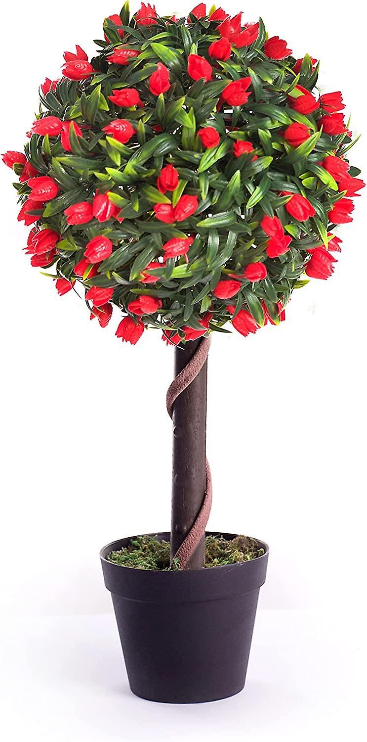 Best Artificial 2ft / 60cm Red Tulip Ball Tree