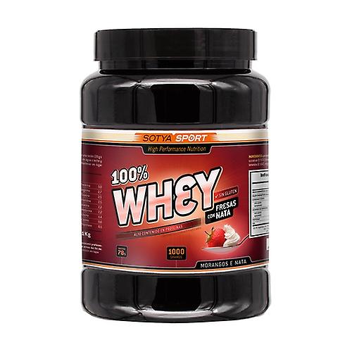 Whey protein 100% strawberries with cream 1 kg of powder