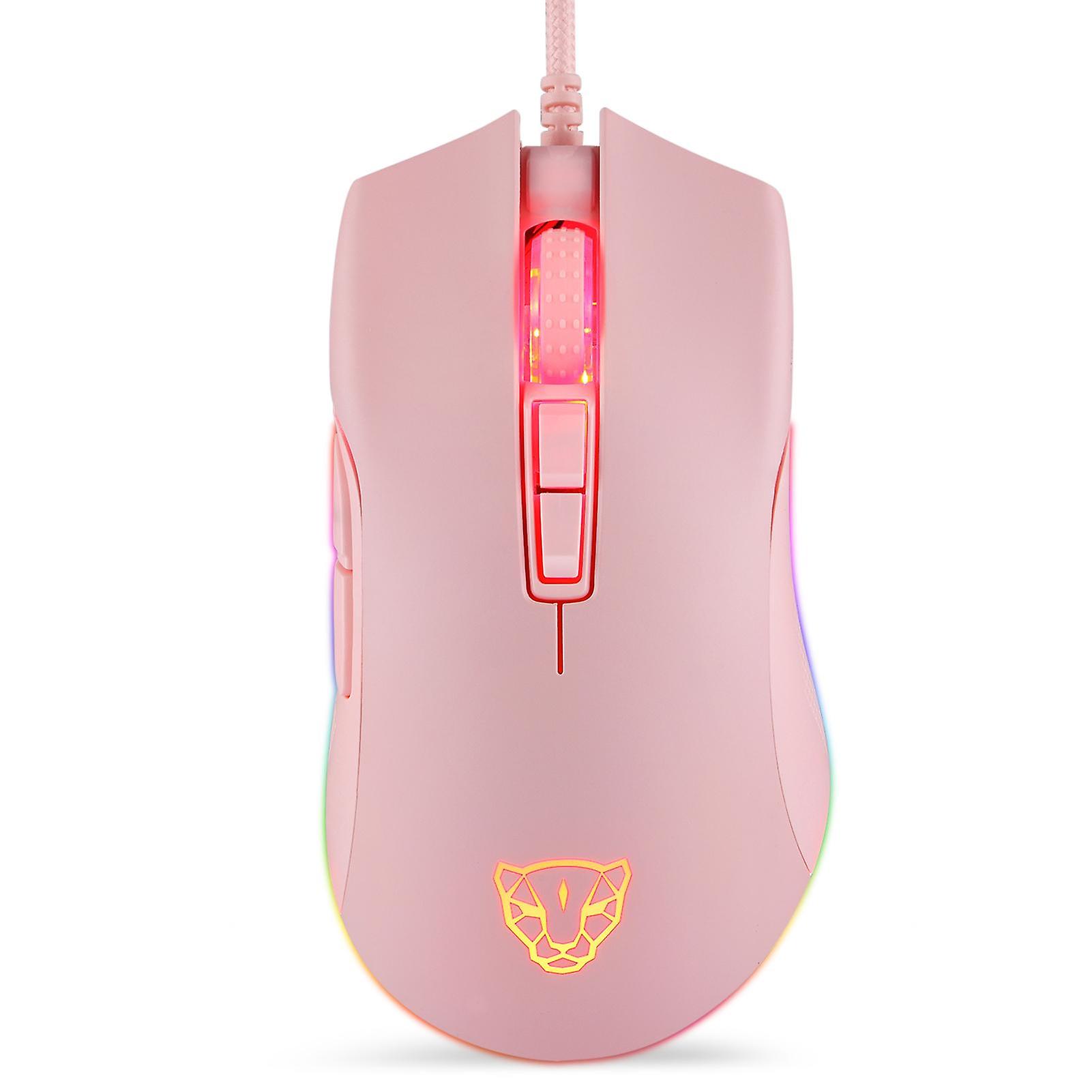 Motospeed V70 USB Wired Gaming Mouse RGB Mouse Ergonomic Design 8-gear Adjustable DPI Wide