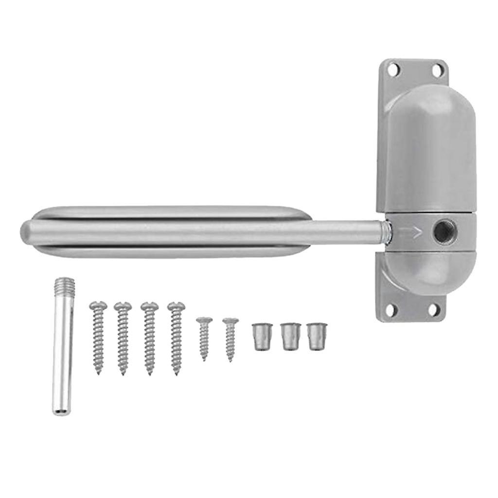 Zinc Alloy Spring Door Closer Automobile Adjustable Surface Mounted Gray