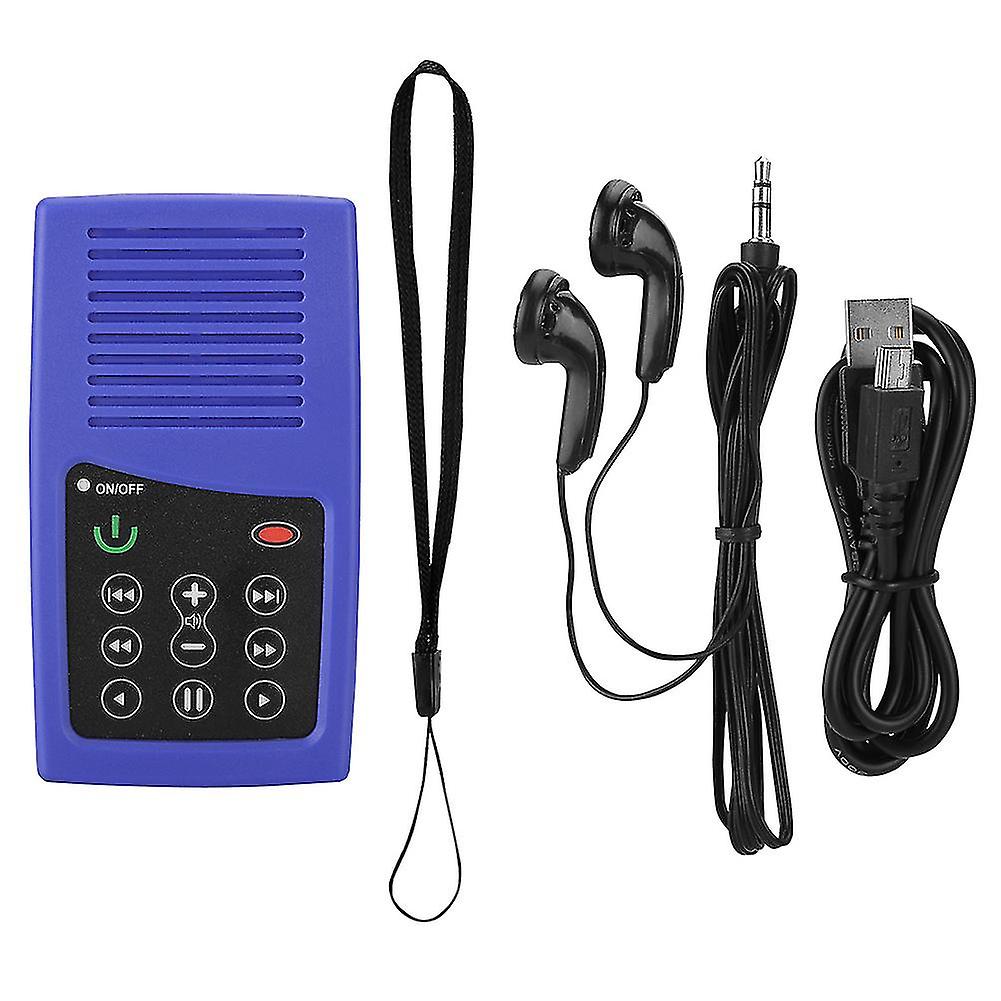 350Mah Mini Portable Solar Charging Bible Reader Book Reader(blue English Version)