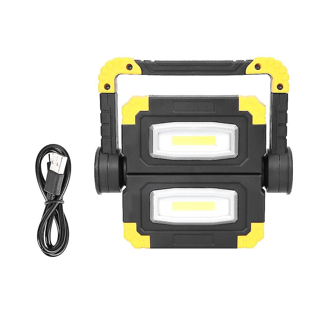 Outdoor Portable Usb Interface Charging Lightweight Folding Rotation Double End Cob Fall Resistant Working Light