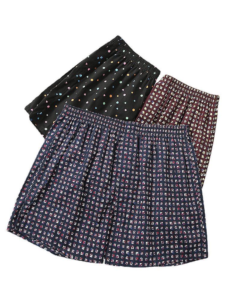 Men's 100% Cotton Breathable Loose Fit Home Arrow Print Boxer Shorts
