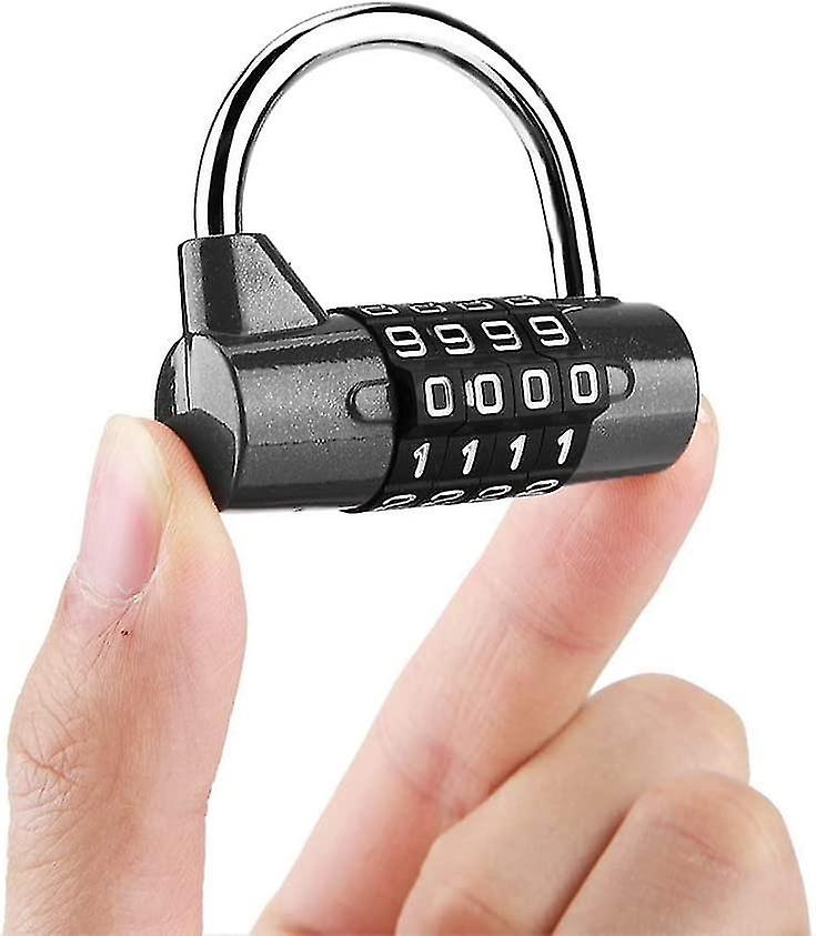 4 Digit Combination Padlock, Heavy Duty Zinc Alloy Password Lock, Door Padlock Password Lock For Lug