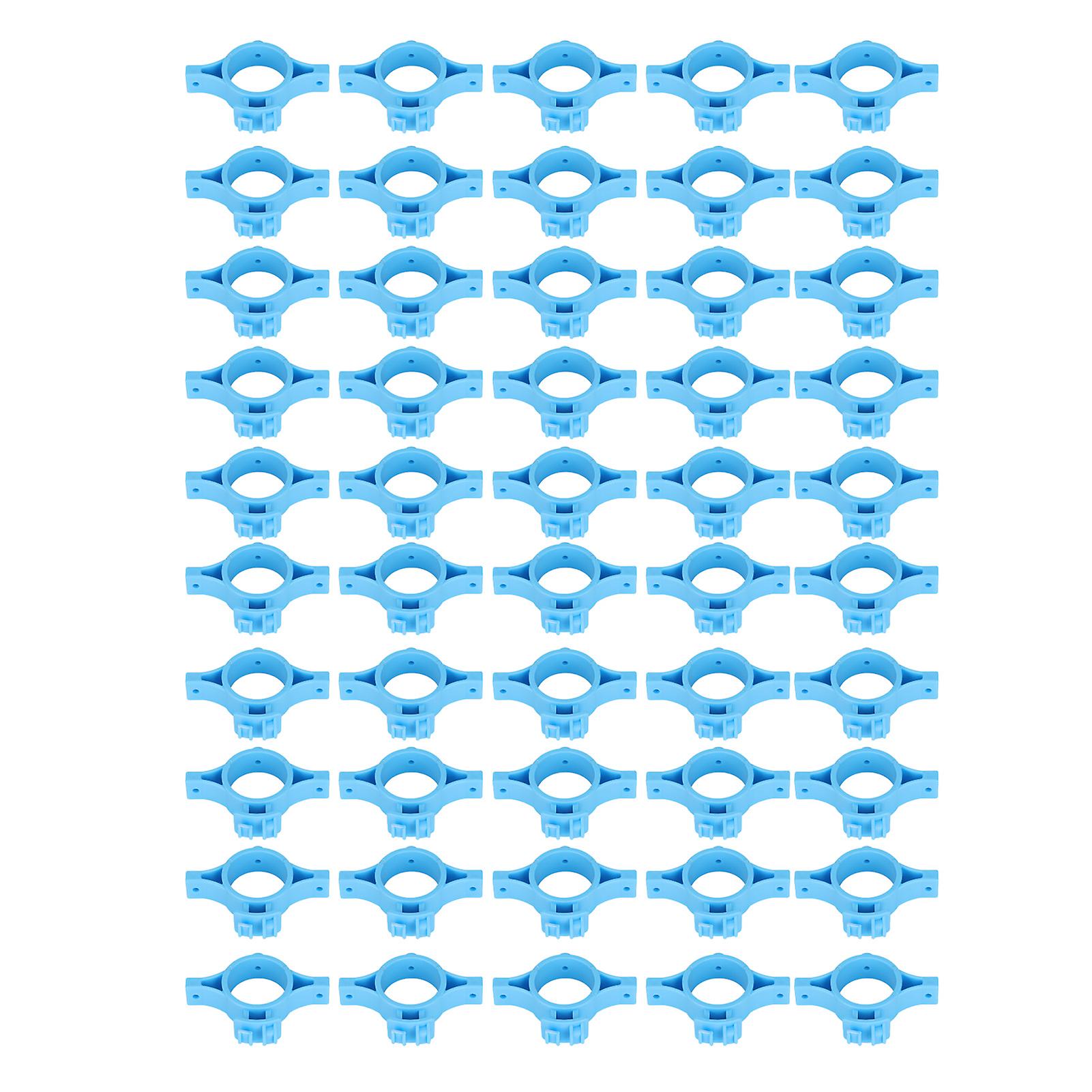 50Pcs Electric Fence Insulators ABS Material with 3.2cm Hole for Farm Use, Blue Pulse Electric Fence Terminal Rod Insulator